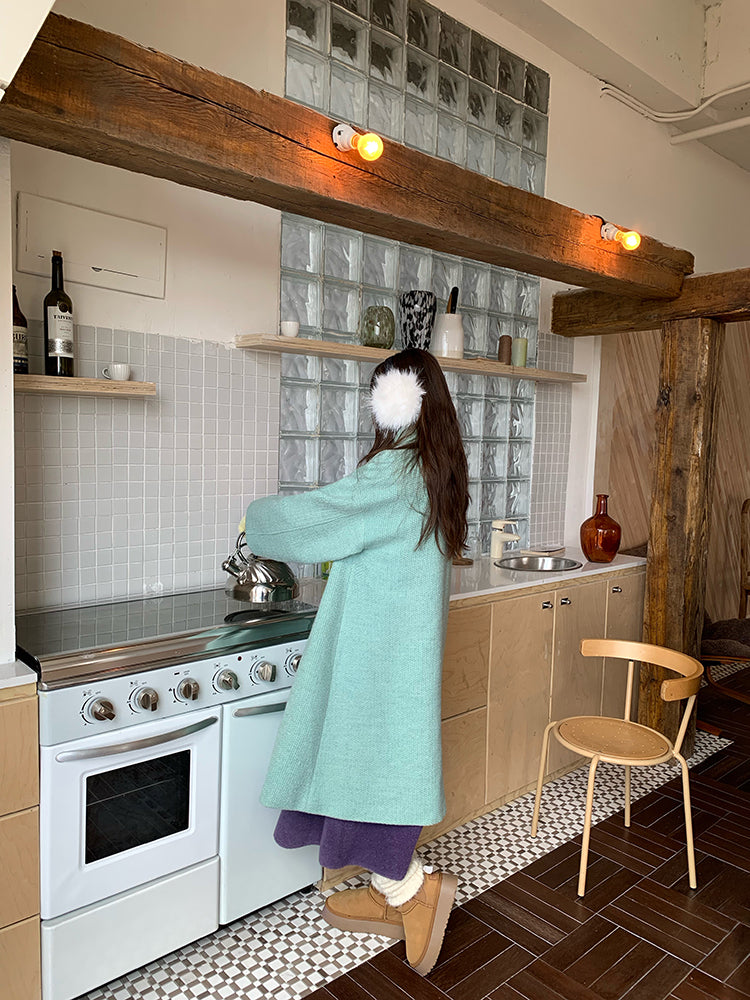 Matcha Dopamine Woolen Coat-ntbhshop