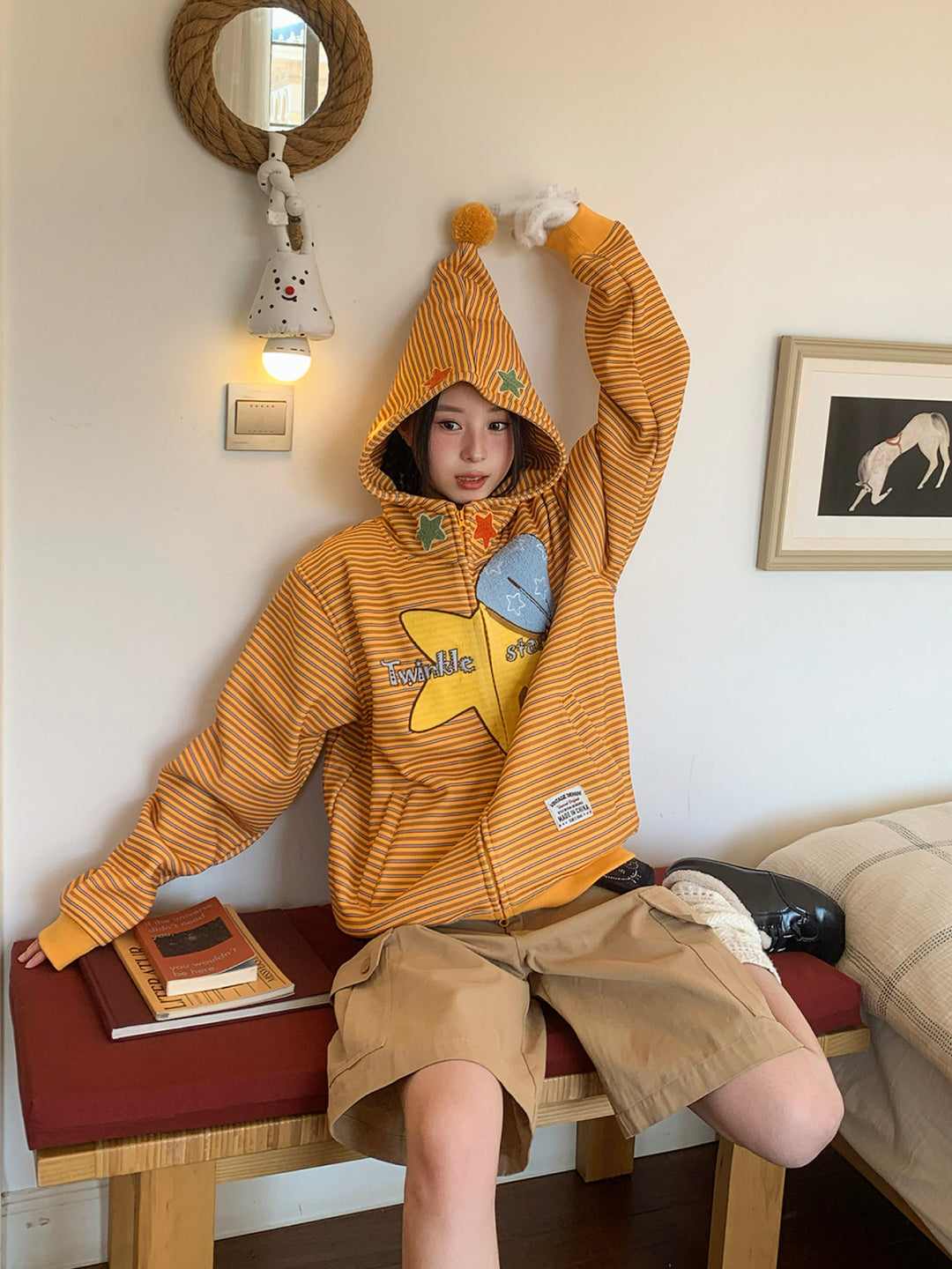 Twinkle Star Whimsy Hooded Jacket-Outerwear-ntbhshop