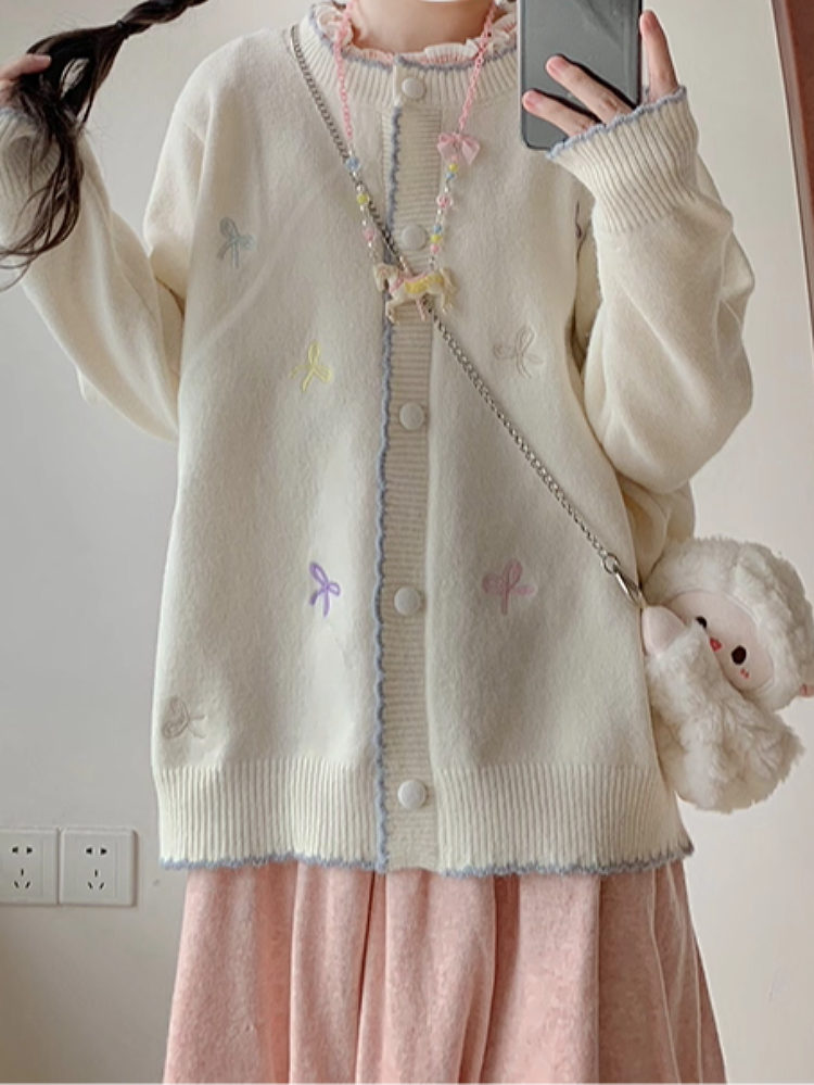 Sugar Bow Embroidery Cardigans-ntbhshop