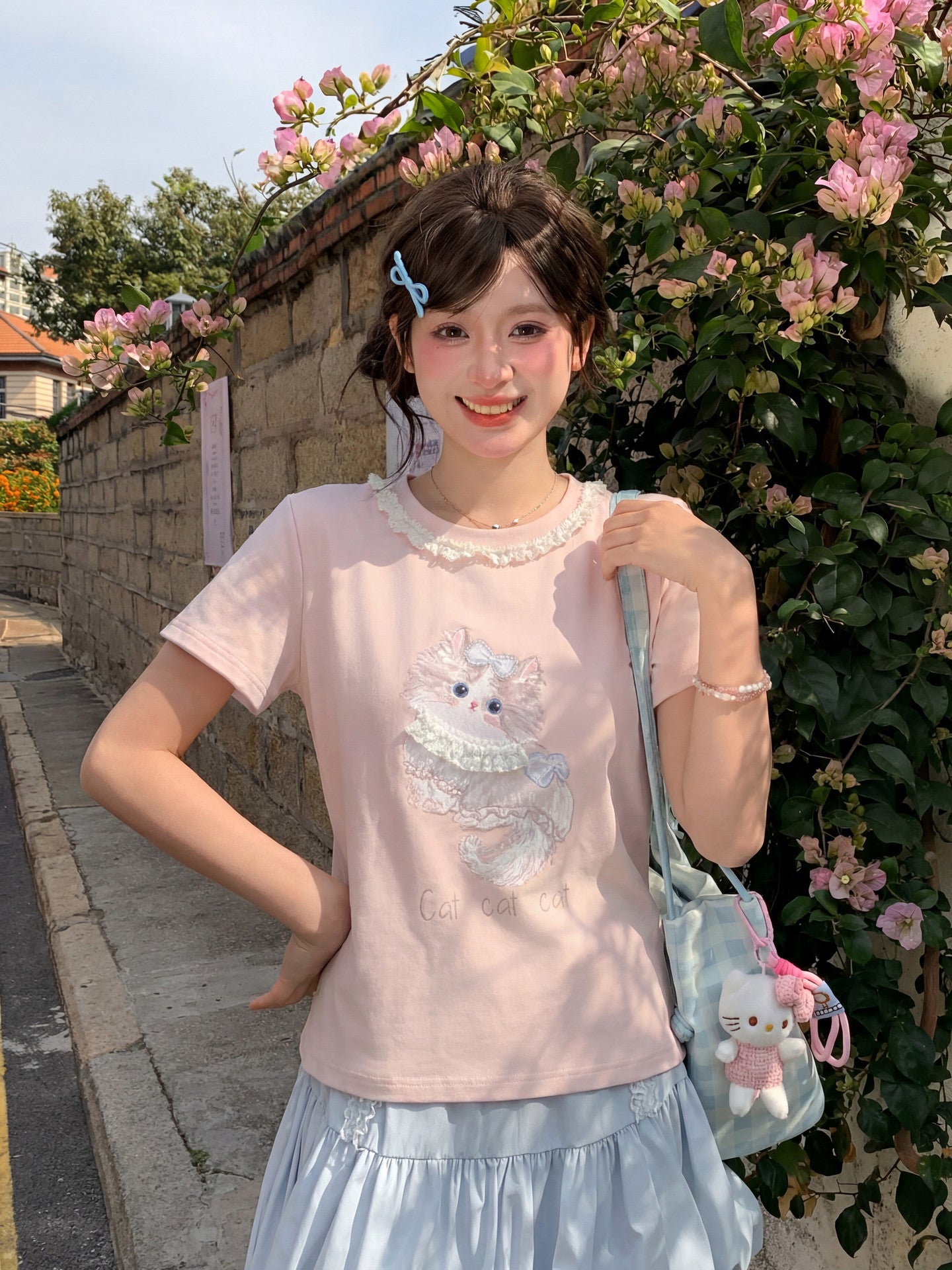 Doll Kitten Lace Tees-Tops-ntbhshop