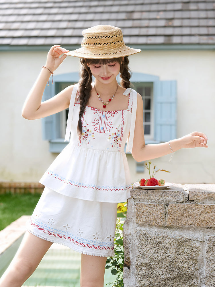 Garden Gate Cotton Top & Skirt-Sets-ntbhshop