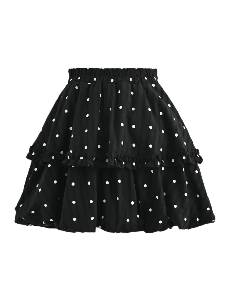 Polka Puff Bubble Skirts-Bottoms-ntbhshop