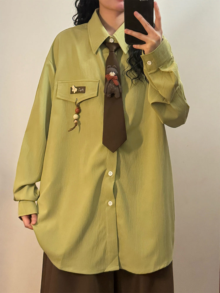 Library Bear Tie Shirts-Tops-ntbhshop