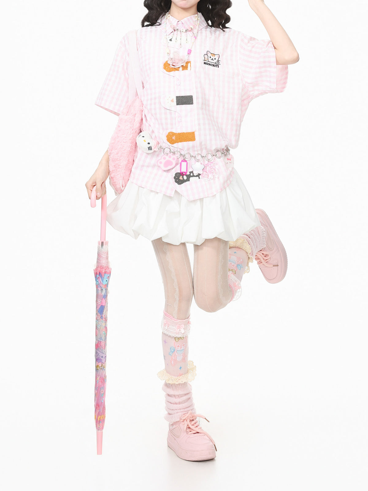Kitty Pals Plaid Shirts-Tops-ntbhshop