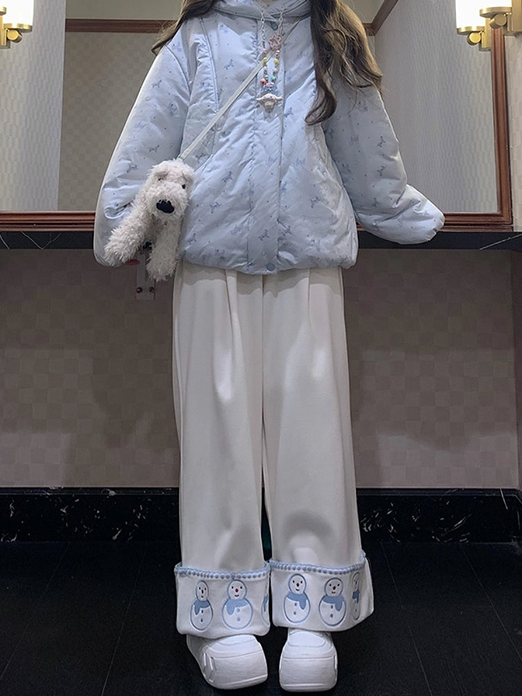 Snowman Cloud Cuff Pants-Bottoms-ntbhshop