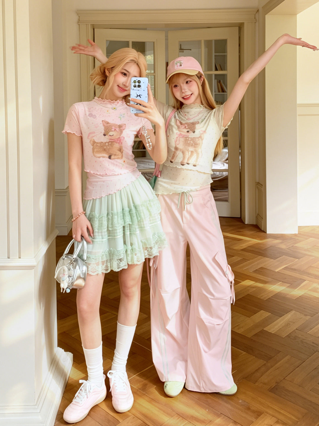 Dear Bambi Mesh Tees-Tops-ntbhshop