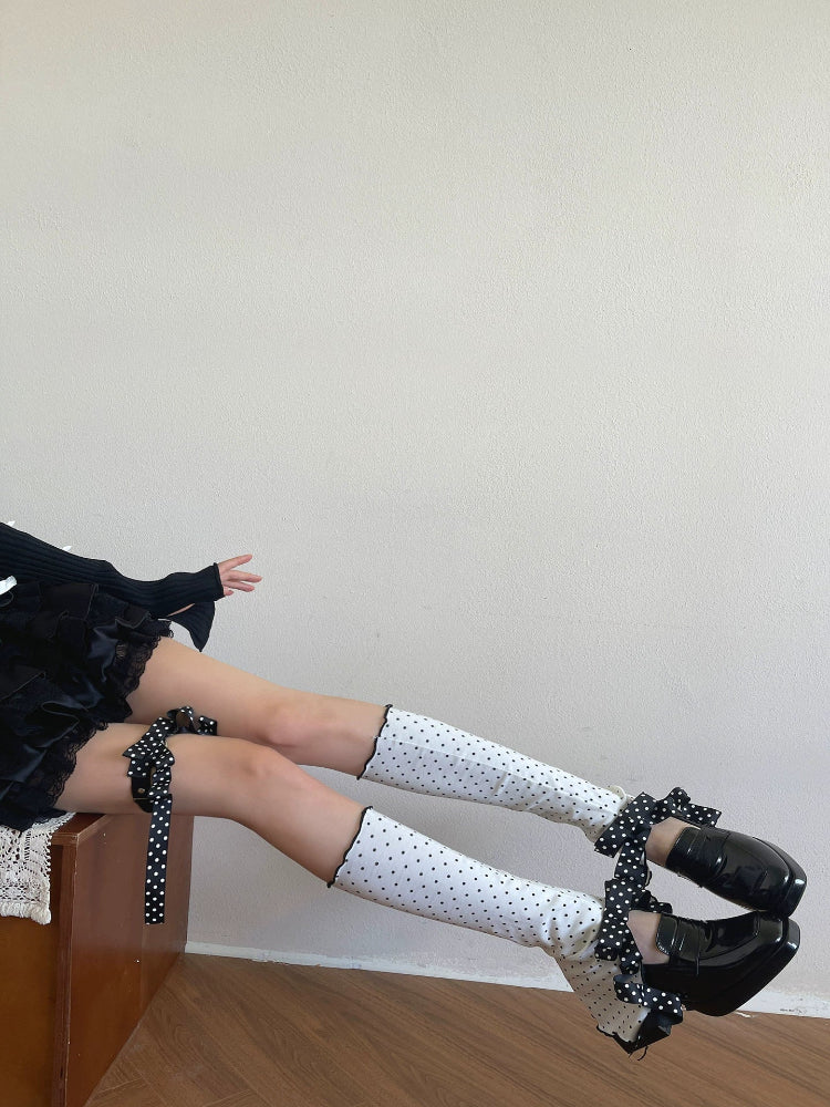 Polka Drama Dot Leg Sleeves & Ring-ntbhshop