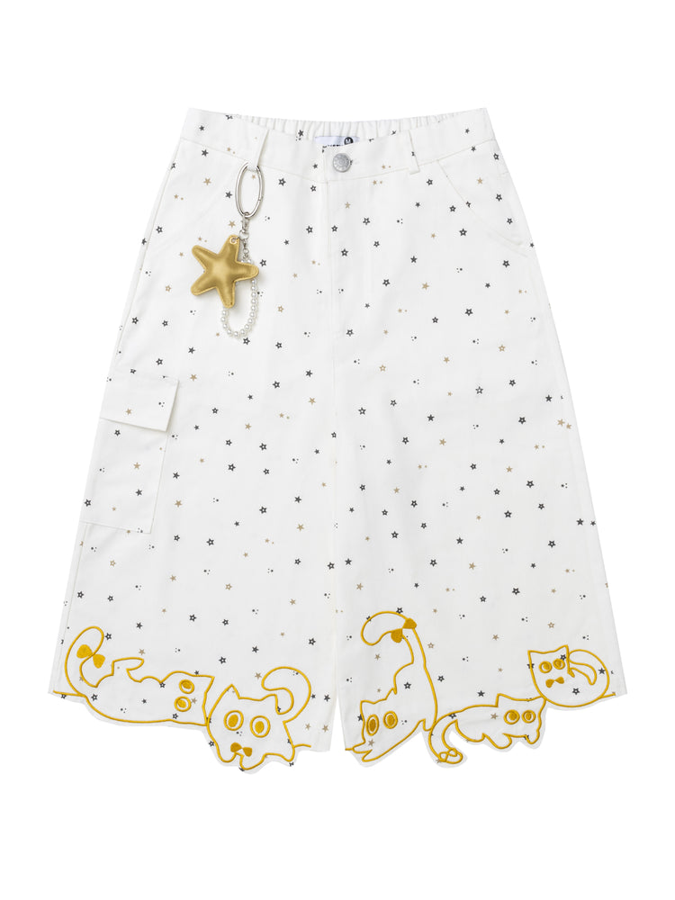 Whimsy Kitty Capri Pants-Bottoms-ntbhshop