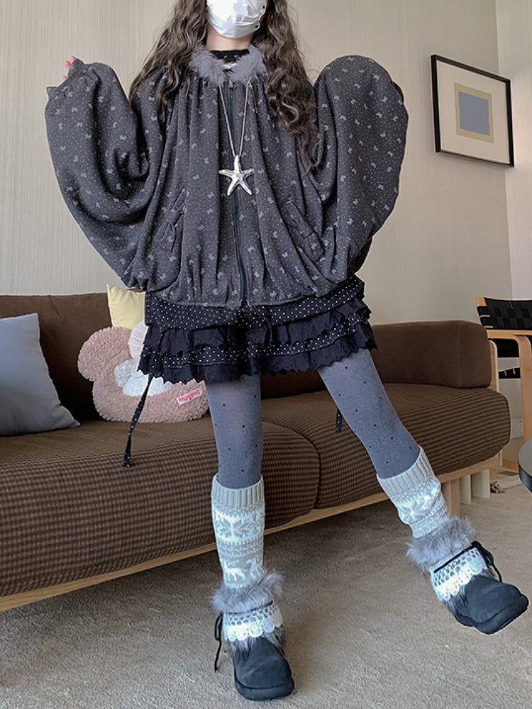 Midnight Polka Dream Puff Cape-ntbhshop