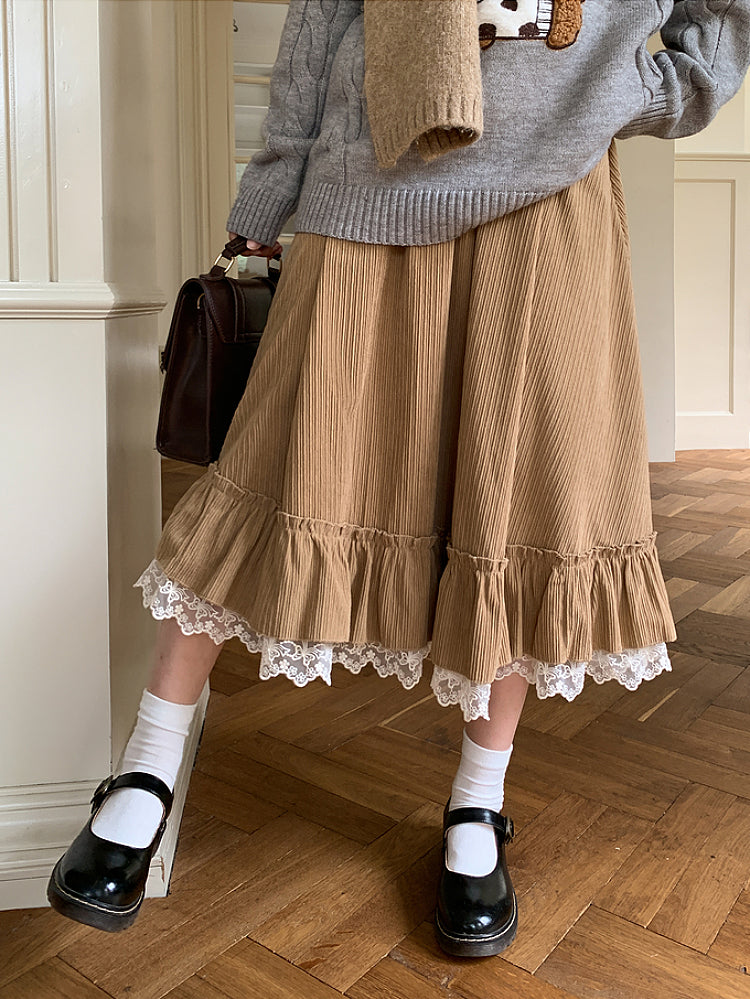 Moonchalk Academia Lace Skirts-ntbhshop