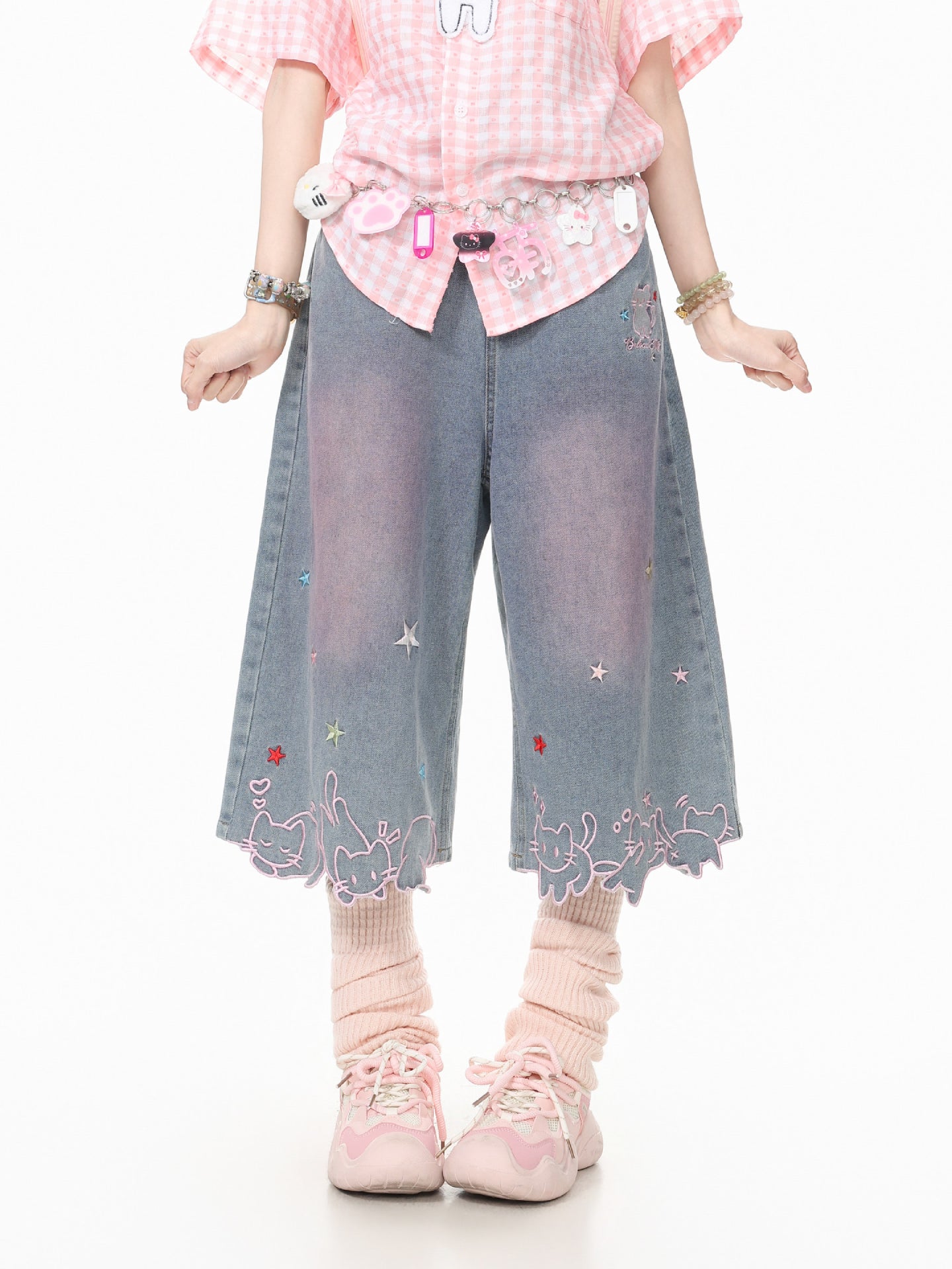 Starry Kitten Capri Jeans-Bottoms-ntbhshop