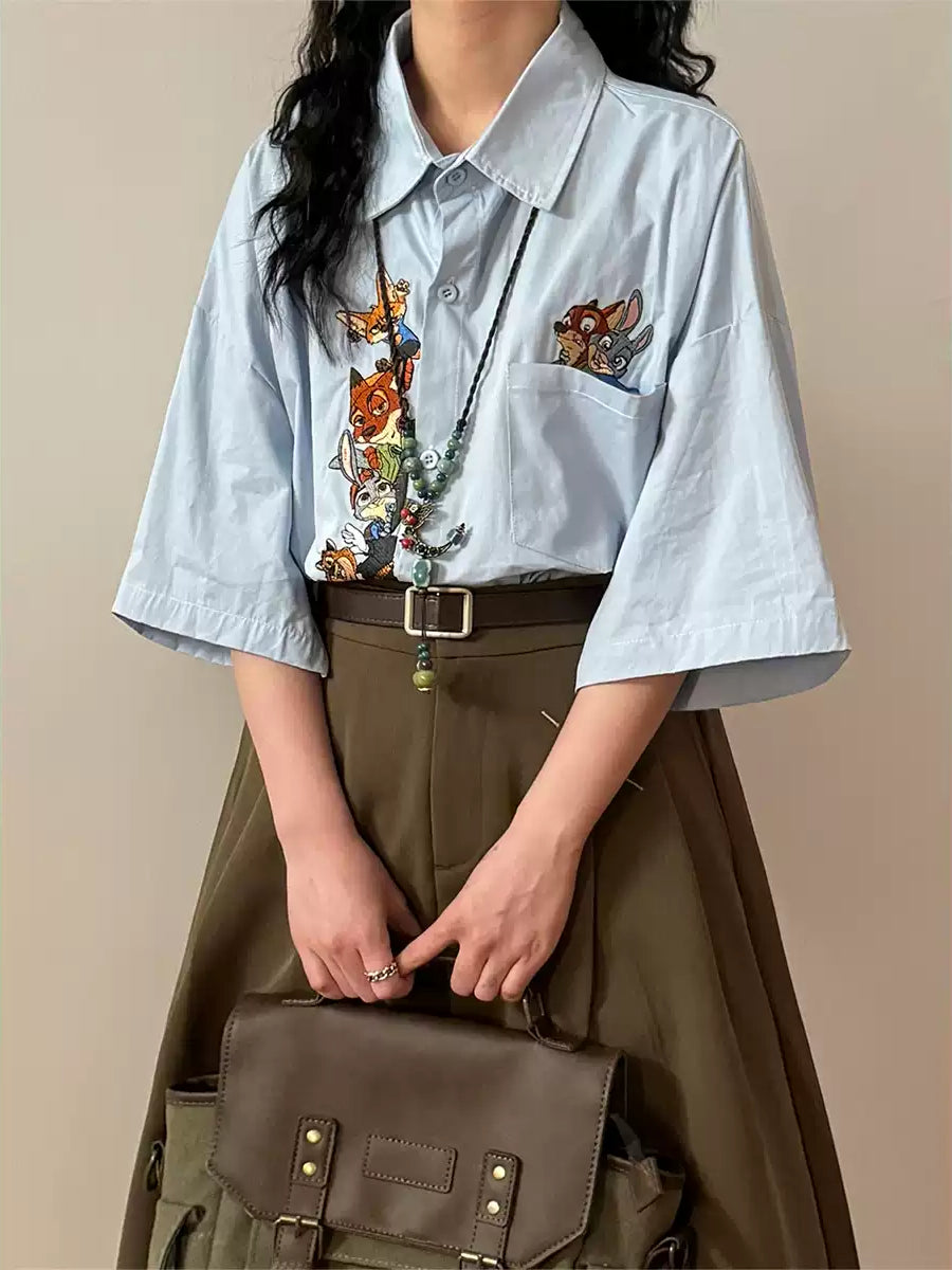 Storybook Critter Pocket Shirts-Tops-ntbhshop