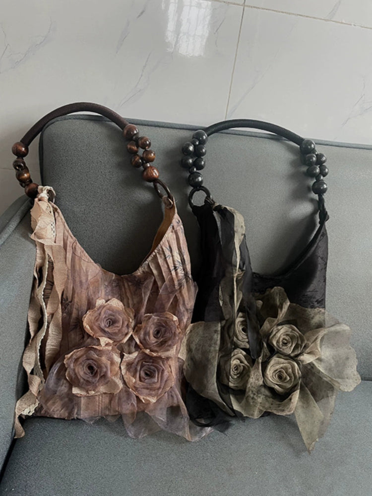 Rose Ash Poetry Ruffle Bags-ntbhshop