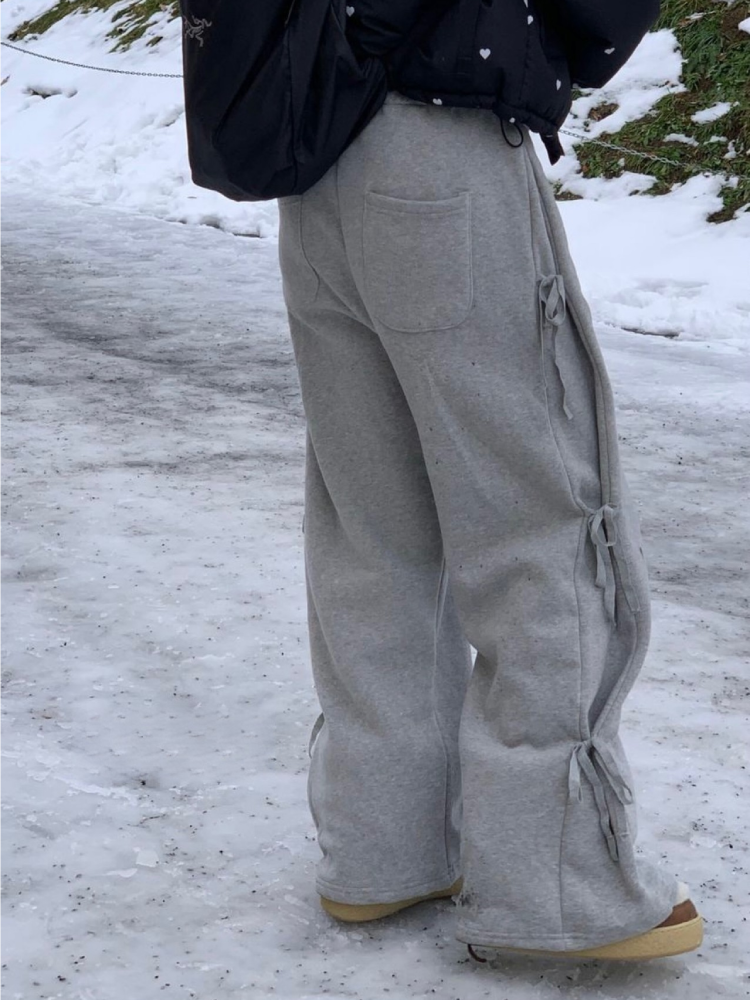 Bow Cloud Fleece Pants-ntbhshop