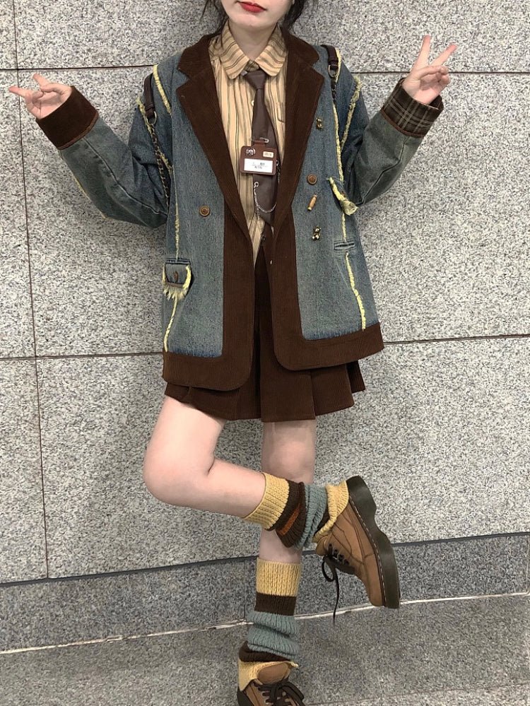 Autumn Confession Bear Buckle Blazers-ntbhshop