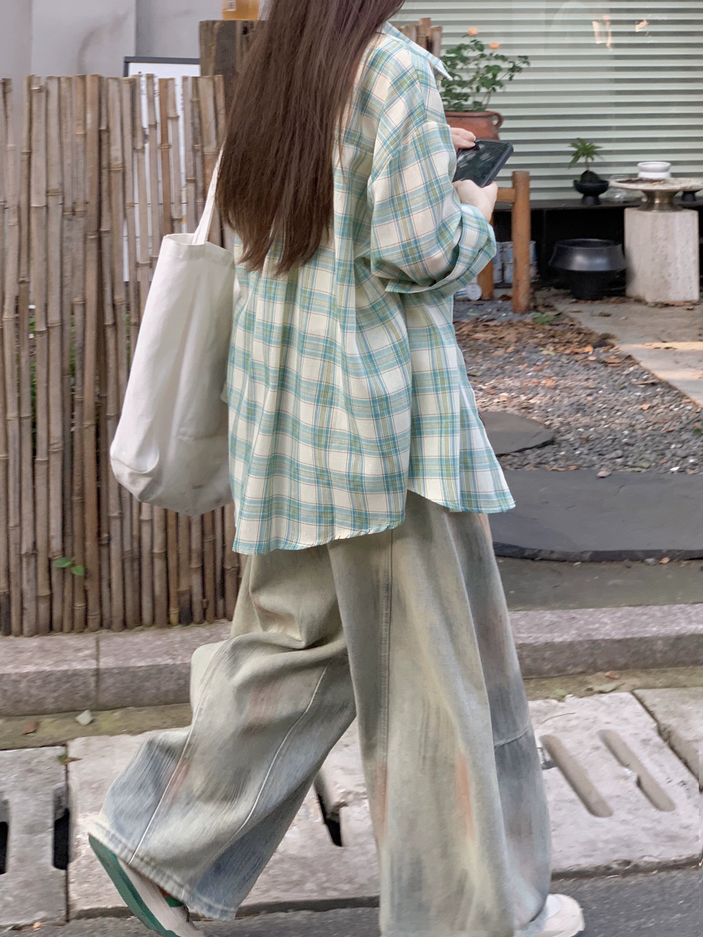 Green Breeze Retro Check Shirt-ntbhshop