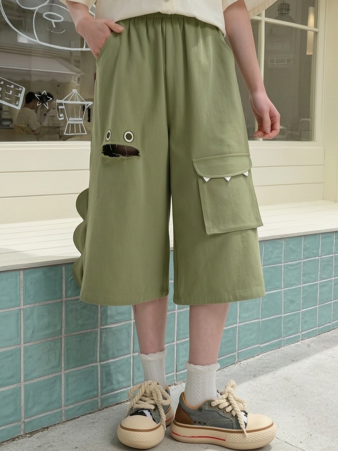 Green Monster Culottes-Bottoms-ntbhshop