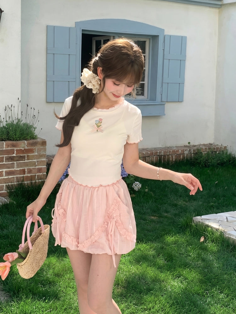 Tulip Bloom Crop Tops-Tops-ntbhshop