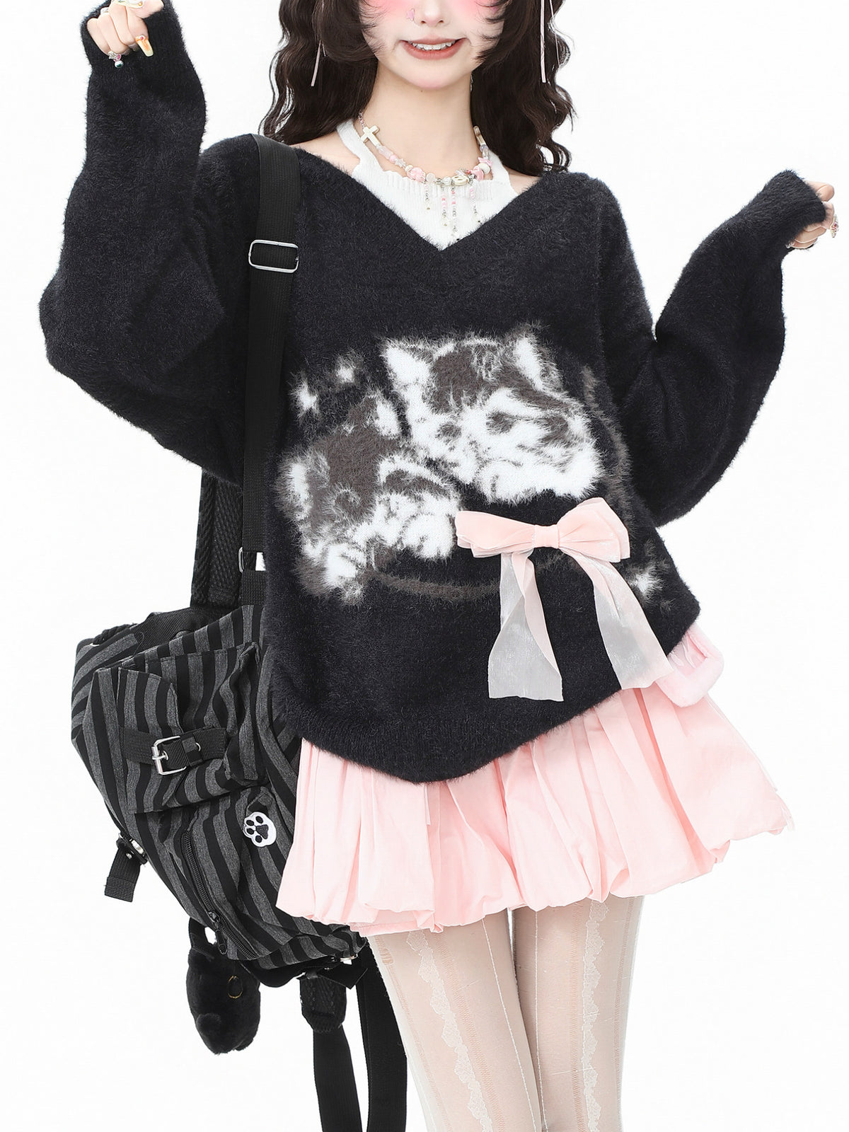 Kitten Cuddle Mohair Sweaters-Tops-ntbhshop
