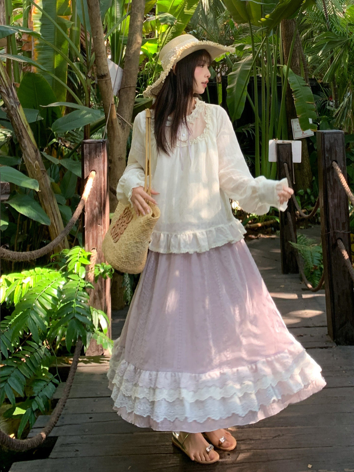 Lavender Dream Layer Skirt-Bottoms-ntbhshop