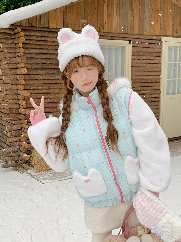 Bunny Parfait Dopamine Puff Jacket-Outerwear-ntbhshop
