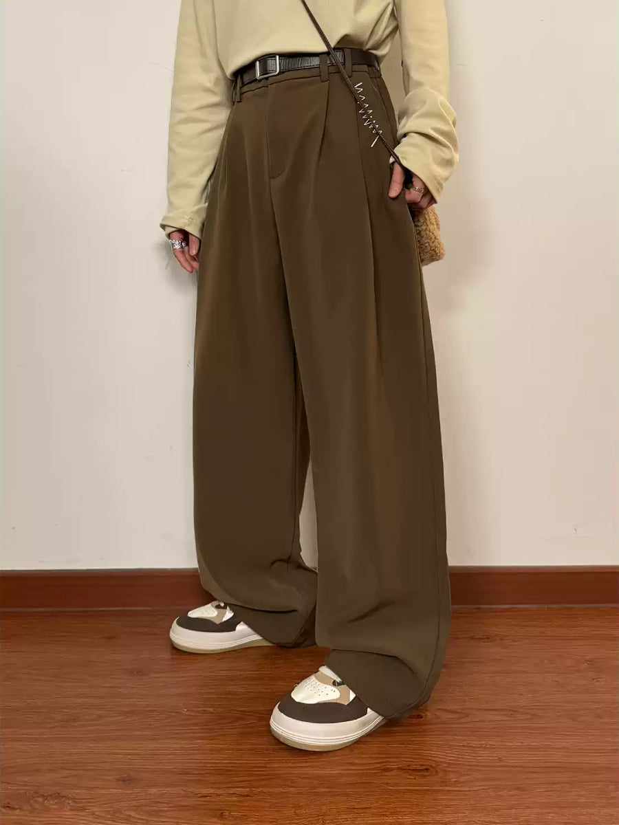 Scholium Spine Pleated Pants-Bottoms-ntbhshop