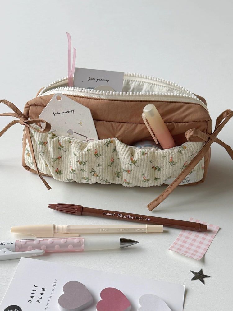 Ribbon Gather Toast Pencil Cases-Accessories-ntbhshop