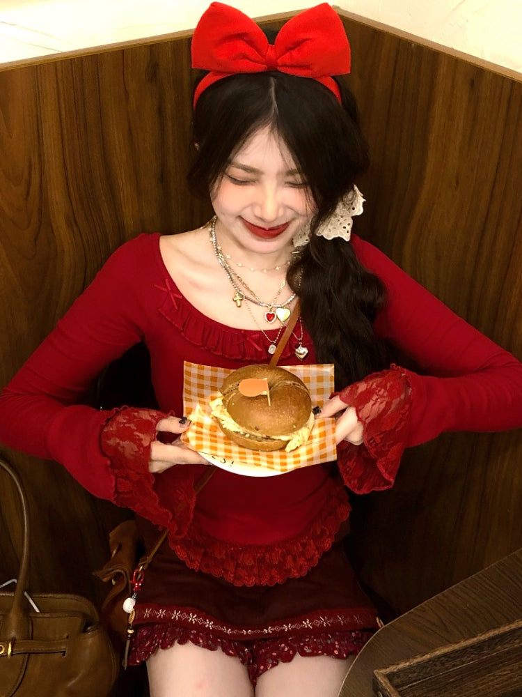 Shoujo Dream Lace Base Tops-ntbhshop