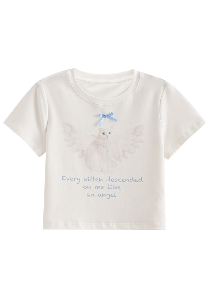Angel Kitten Baby Tee-Tops-ntbhshop