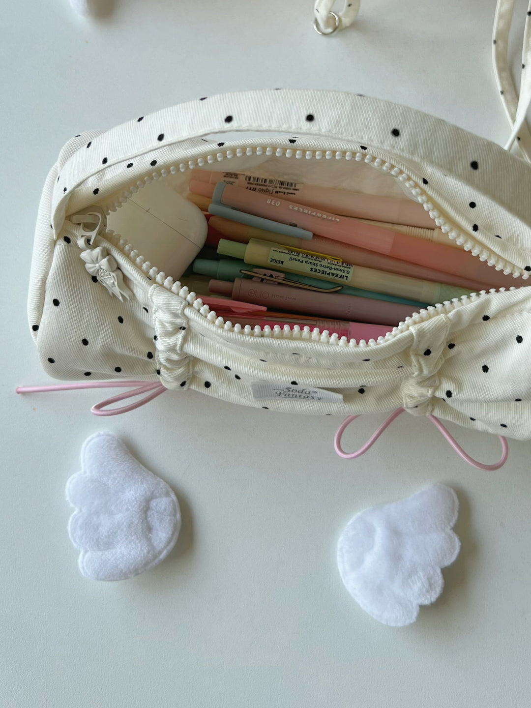 Ribbon Gather Pencil Pouches-Accessories-ntbhshop