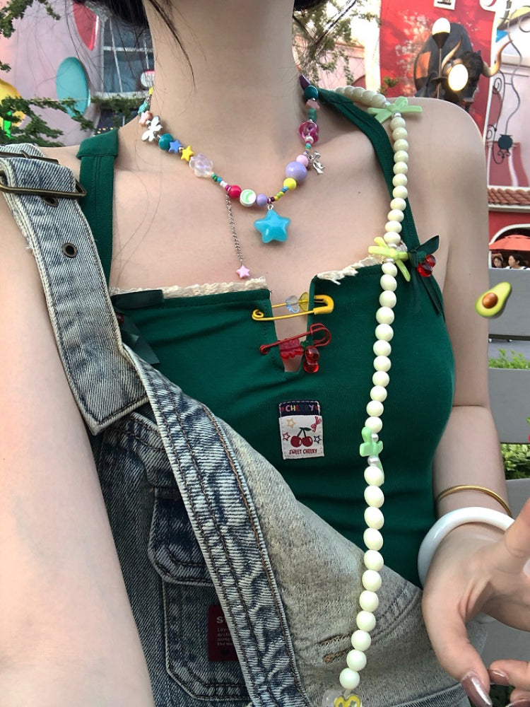 Lollipop Bow Tie-Back Camisoles-ntbhshop