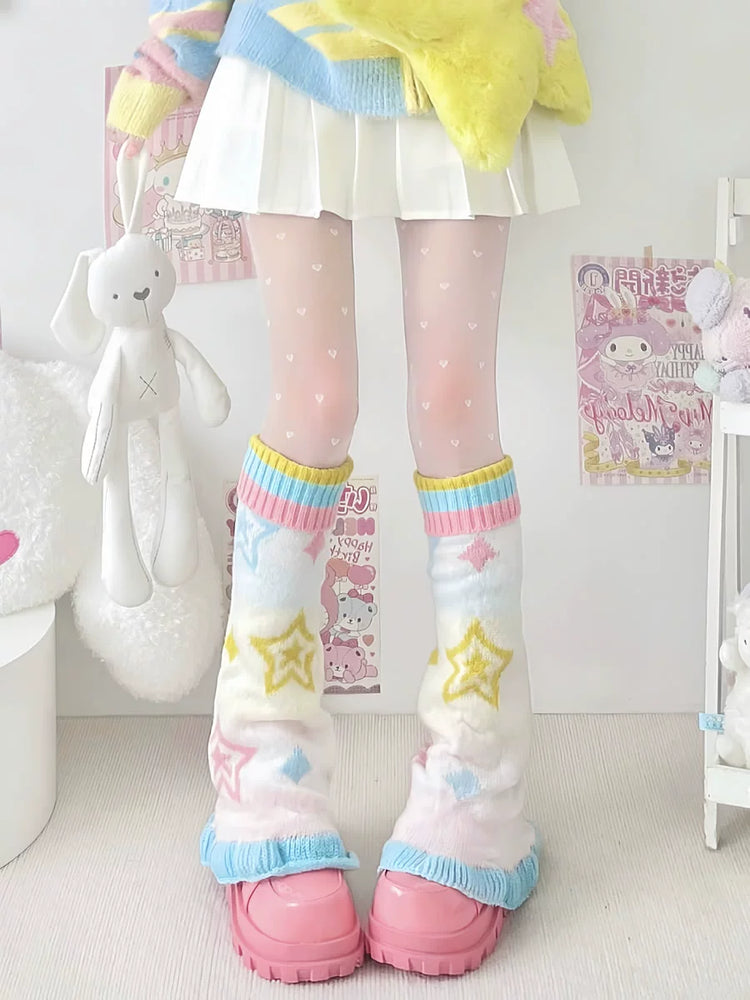 Candy Nova Flare Knit Leg Warmers-ntbhshop
