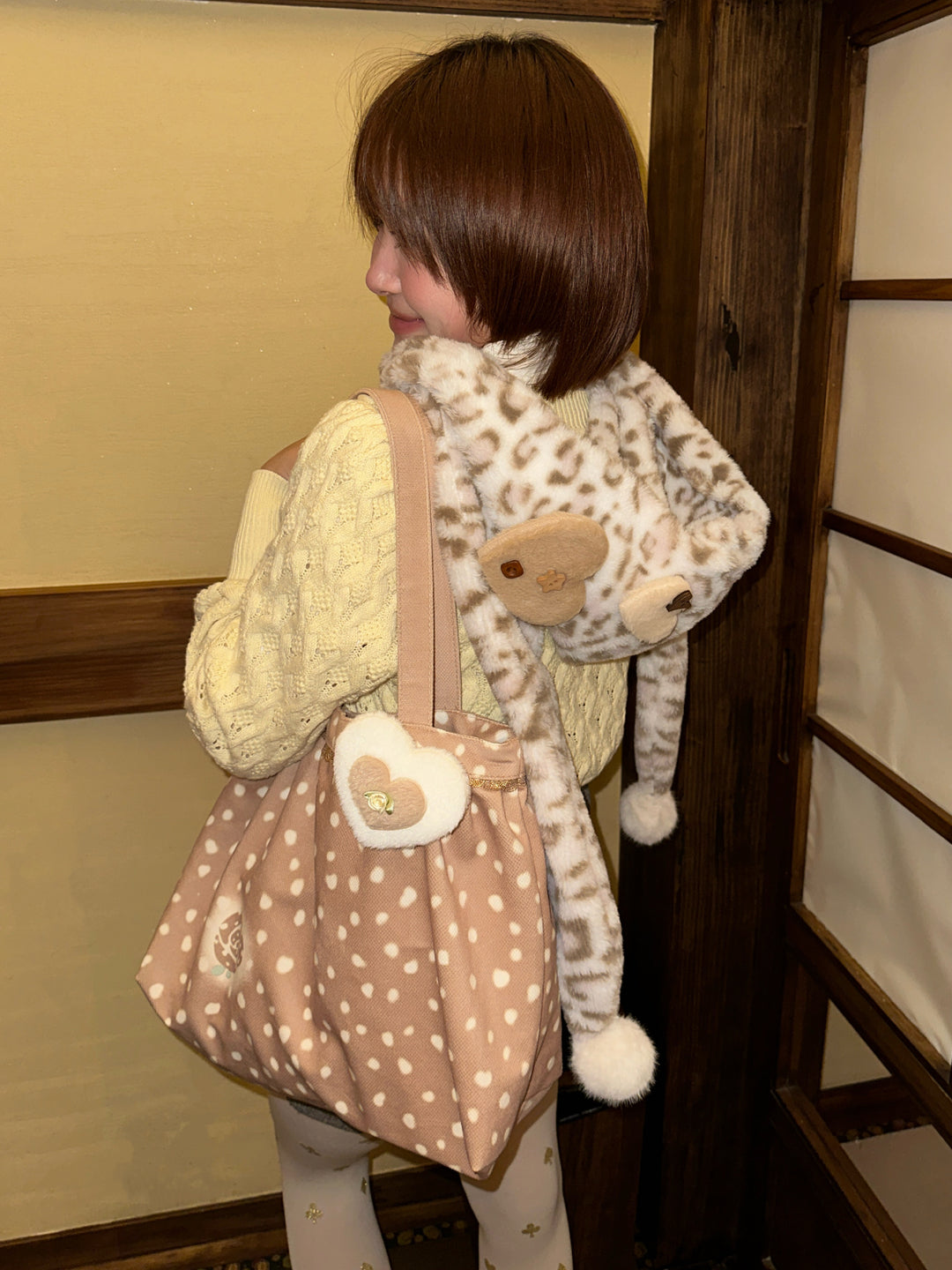 Leopard Latte Hooded Plush Wrap-ntbhshop