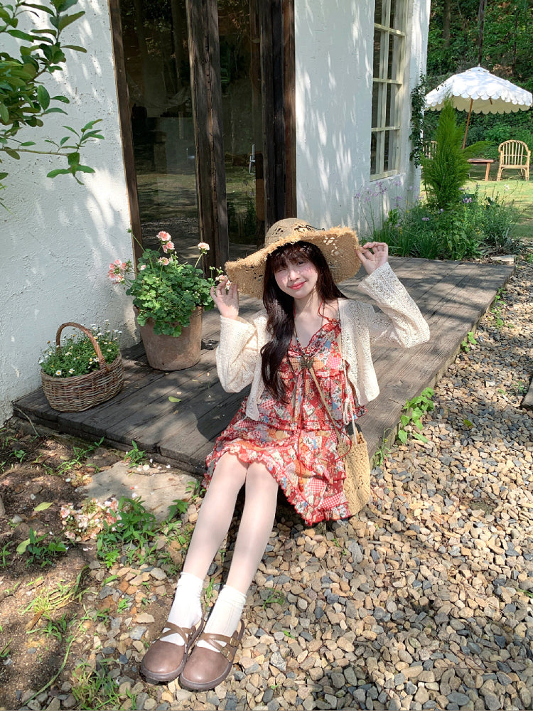 Cherry Picnic Retro Layered Dress-Dresses-ntbhshop