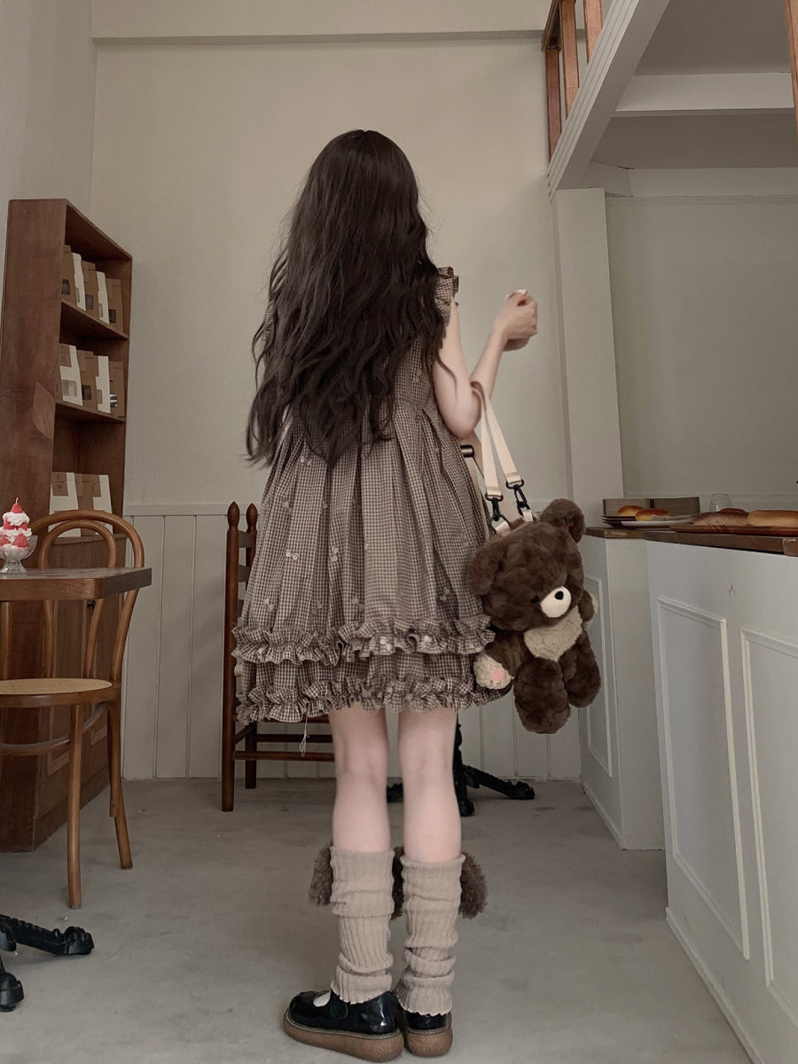 Cookie Crumb Gingham Dress-Dresses-ntbhshop