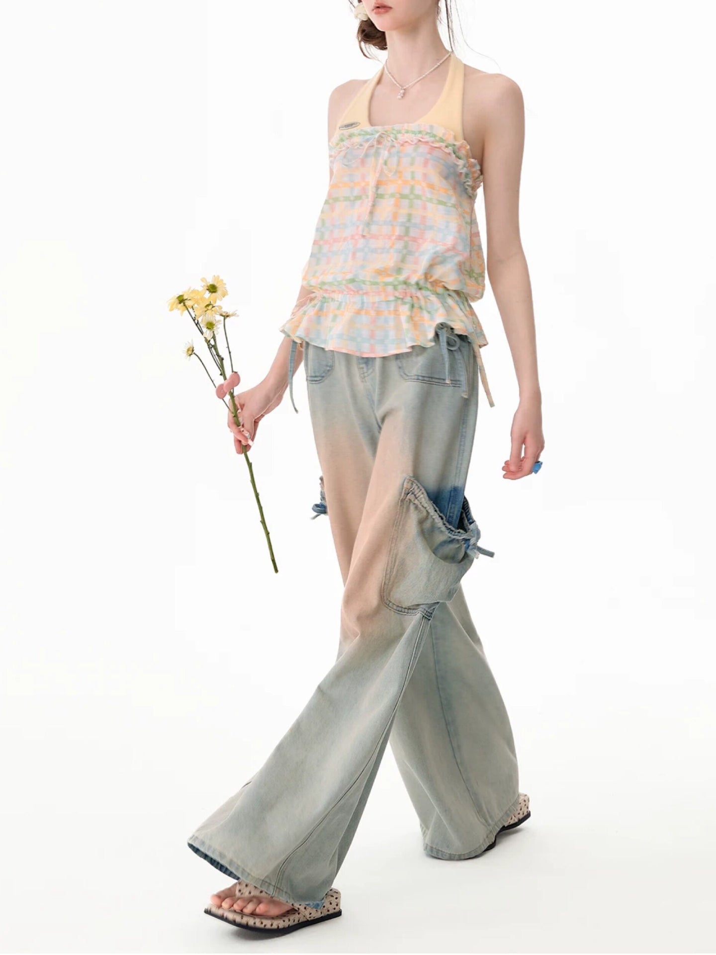 Peach Soda Plaid Top-Tops-ntbhshop