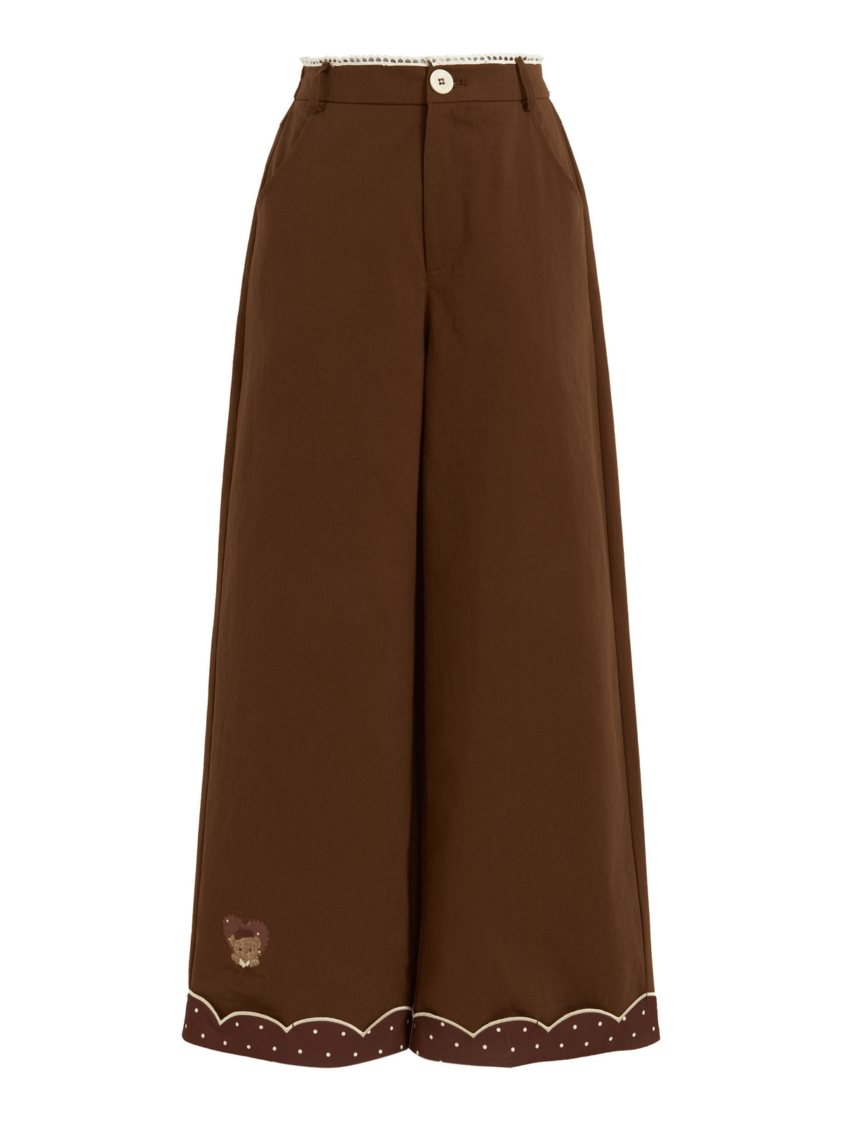 Cocoa Bear Cotton Pants-Bottoms-ntbhshop