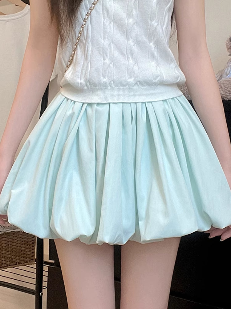 Pastel Bloom Puffy Skorts-ntbhshop