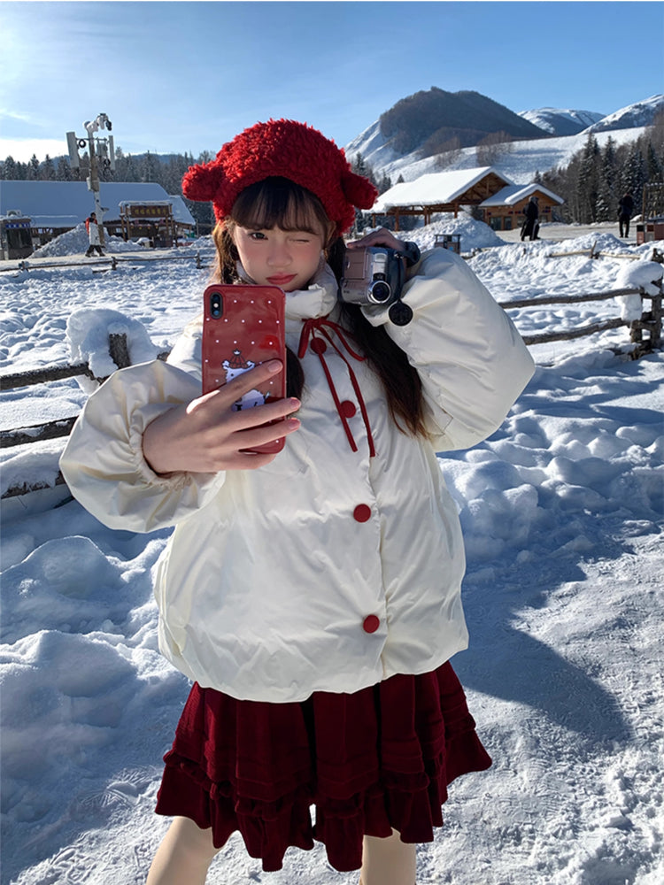 Berry Girl Cloud Puffer Jacket-Outerwear-ntbhshop