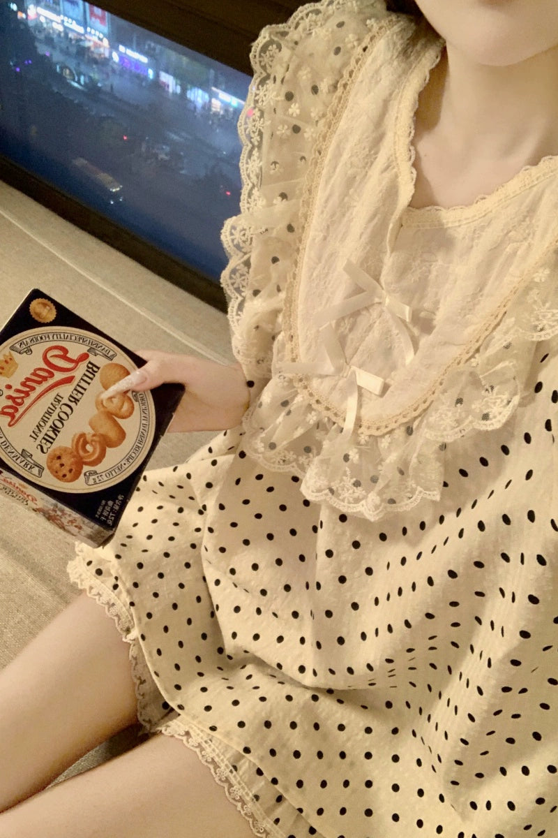 Sweet Dot Palace Pajama Sets-ntbhshop