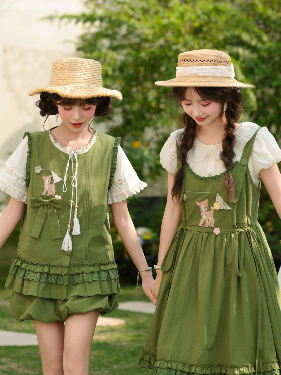 Dear Bambi Pinafore Dress-Dresses-ntbhshop