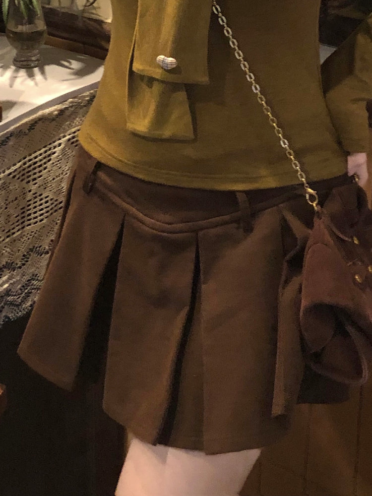 Maillard Cooking Bear Plaid Skirts & Belts-ntbhshop