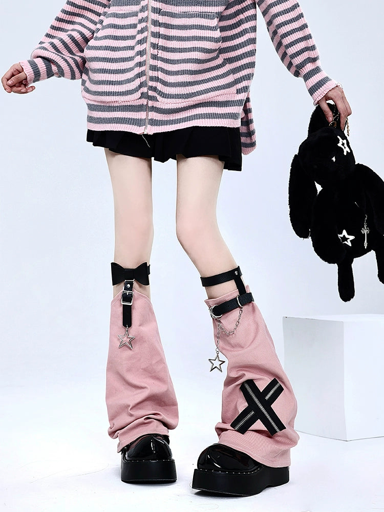 Riot Harajuku Buckled Chain Leg Warmers-ntbhshop