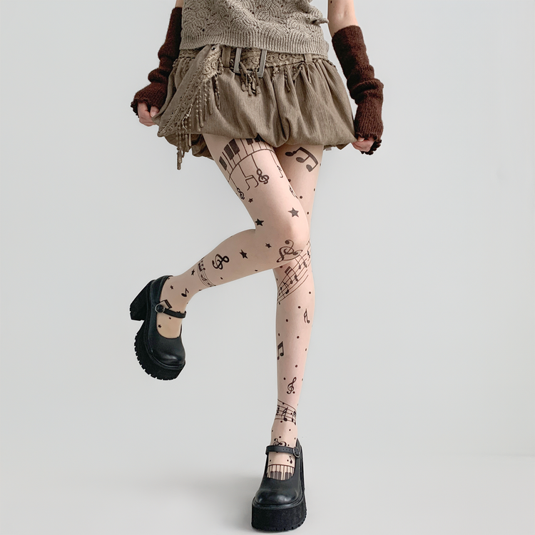 Piano Garden Lolita Sheer Tights-ntbhshop