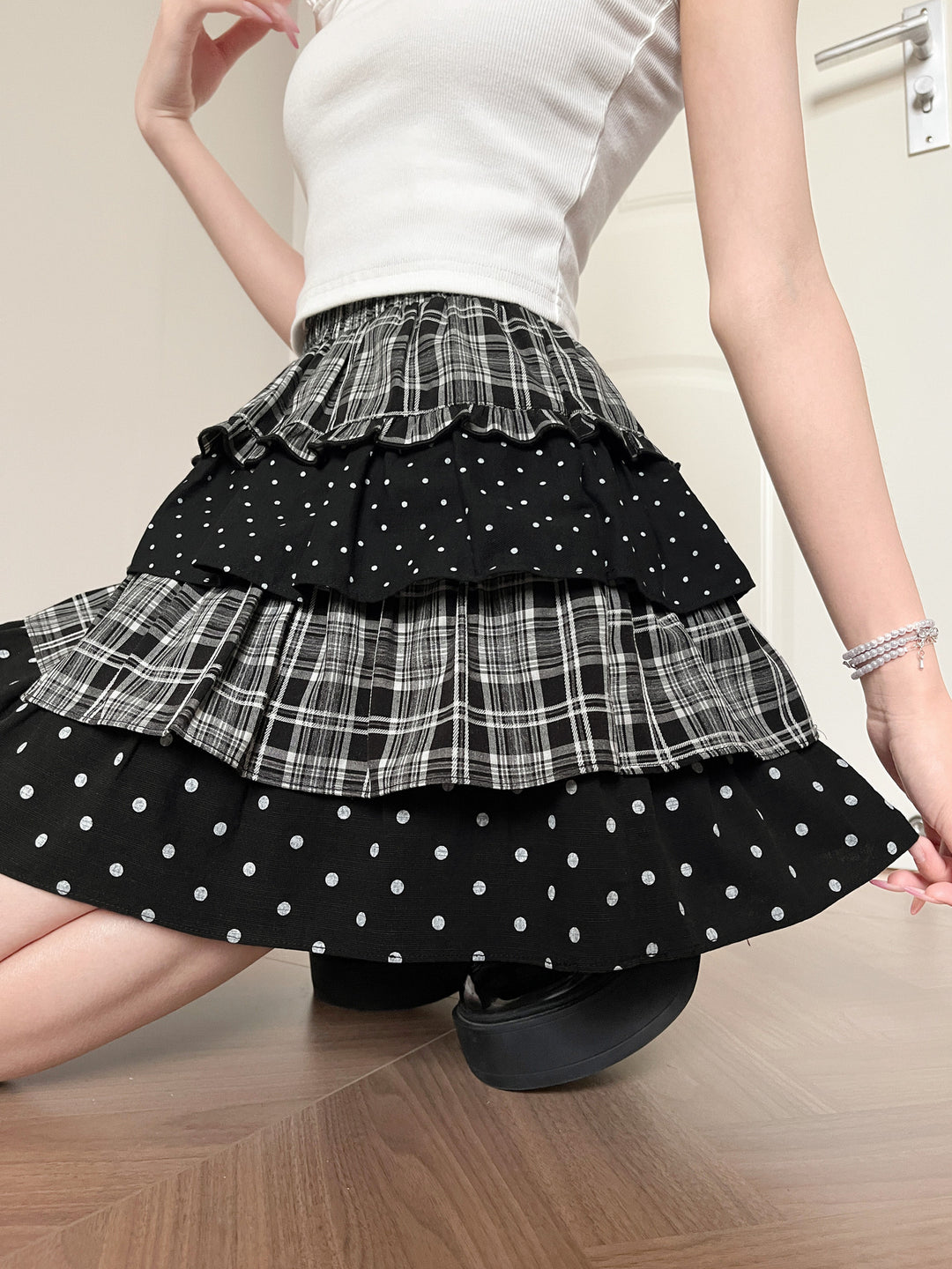 Dot Parade Cake Skirt-Bottoms-ntbhshop