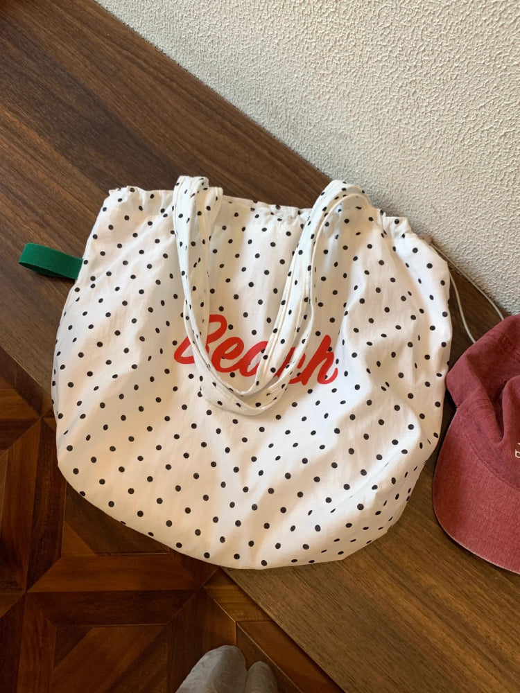 Cottage Dot Dream Drawstring Tote-ntbhshop