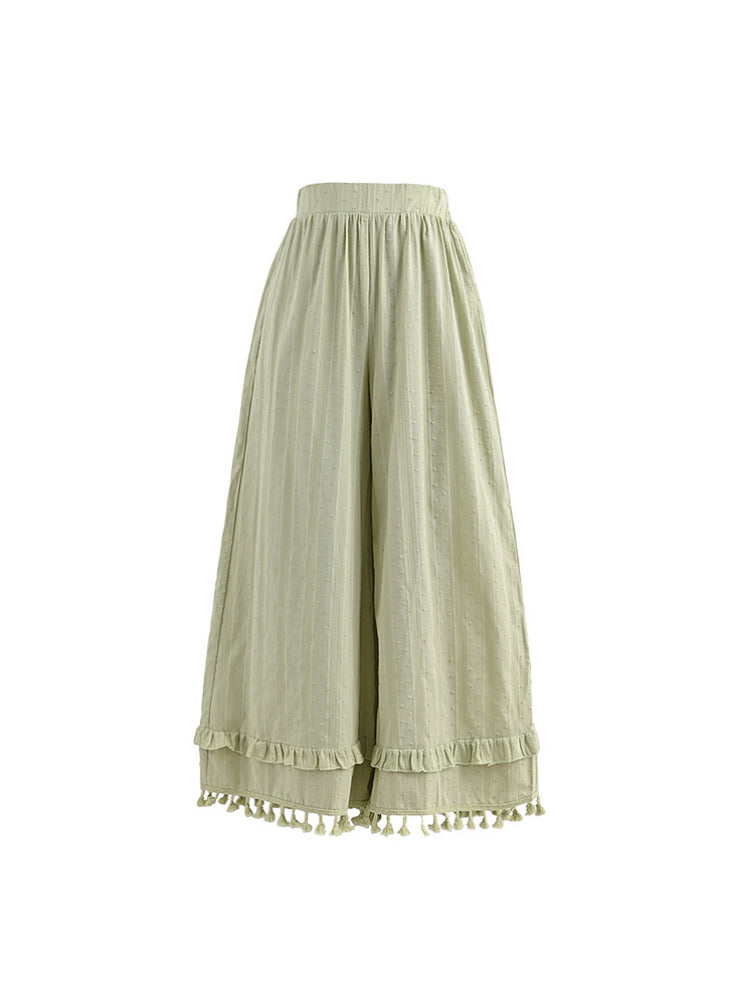 Meadow Tassel Cotton Pants-Bottoms-ntbhshop