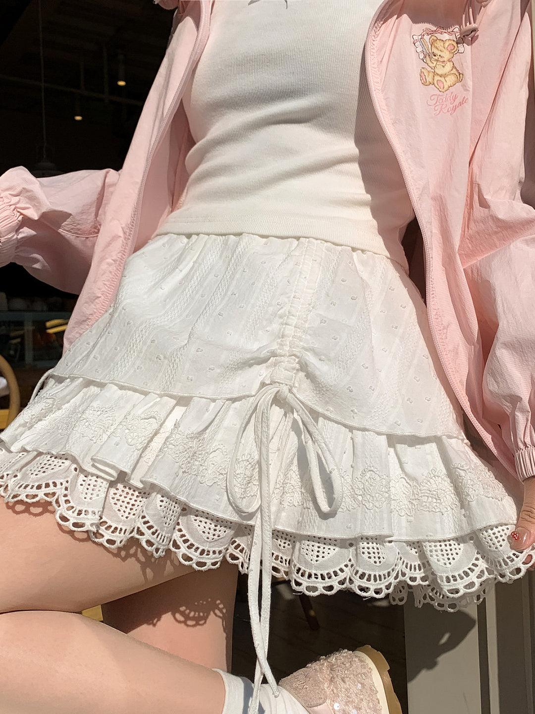 Petal Lace Cake Skirt-Bottoms-ntbhshop