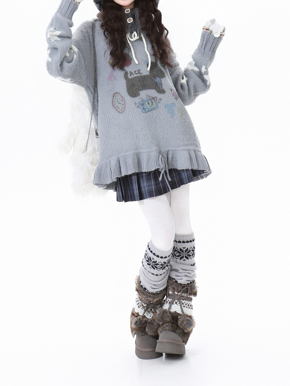 Puppy Love Fuzzy Sweaters-Outerwear-ntbhshop