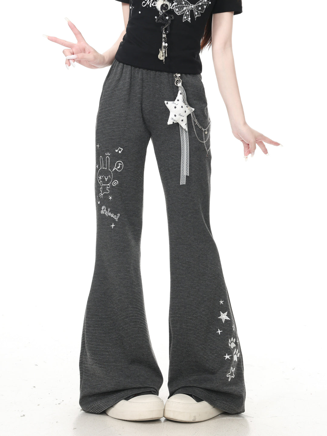 Stargirl Charm Flare Pants-Bottoms-ntbhshop